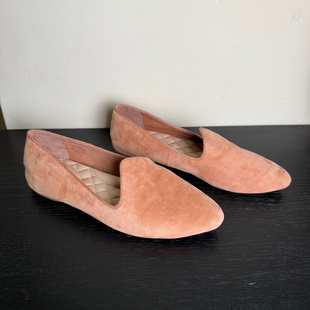 Birdies The Starling Suede Loafers Peach Tan Slippers Minimalist Womens 8